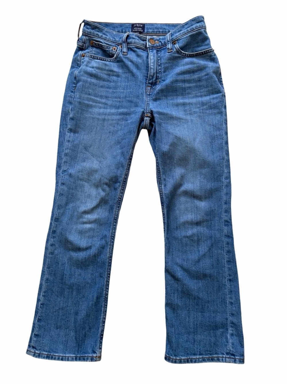 J. Crew Mid-Blue Wide-Leg Jeans